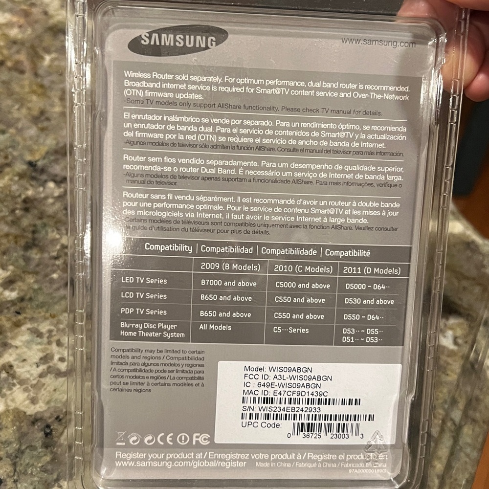 Samsung Link Stick Wireless Wi-Fi LAN Adapter Model WISO9ABGN Brand New Sealed! - Picture 2 of 5